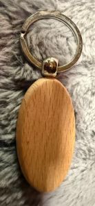 WoodOblongKeychain3 Keychain Wooden Oblong