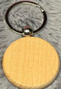 Keychain Wooden Round